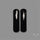 Rose Cut Black Onyx Pair
