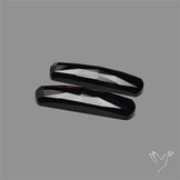 Rose Cut Black Onyx Pair