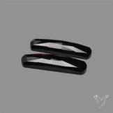 Rose Cut Black Onyx Pair