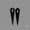 Rose Cut Black Onyx Pair