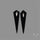 Rose Cut Black Onyx Pair