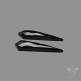 Rose Cut Black Onyx Pair
