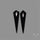 Rose Cut Black Onyx Pair