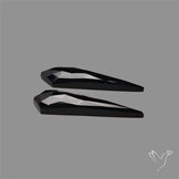 Rose Cut Black Onyx Pair
