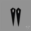 Rose Cut Black Onyx Pair