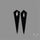 Rose Cut Black Onyx Pair