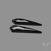 Rose Cut Black Onyx Pair