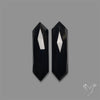 Rose Cut Black Onyx Pair