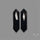 Rose Cut Black Onyx Pair