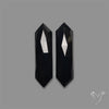 Rose Cut Black Onyx Pair