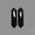Rose Cut Black Onyx Pair