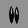 Rose Cut Black Onyx Pair