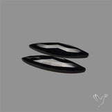 Rose Cut Black Onyx Pair