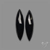 Rose Cut Black Onyx Pair