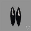 Rose Cut Black Onyx Pair