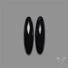 Rose Cut Black Onyx Pair