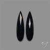 Rose Cut Black Onyx Pair