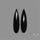 Rose Cut Black Onyx Pair