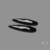 Rose Cut Black Onyx Pair