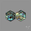 Mughal Carving Quartz With Abalone Shell Doublets Pair