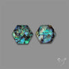 Mughal Carving Quartz With Abalone Shell Doublets Pair