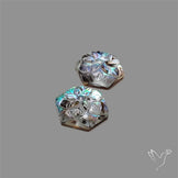 Mughal Carving Quartz With Abalone Shell Doublets Pair