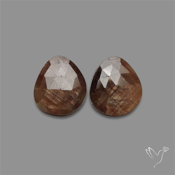 Rose Cut Sapphire Pair