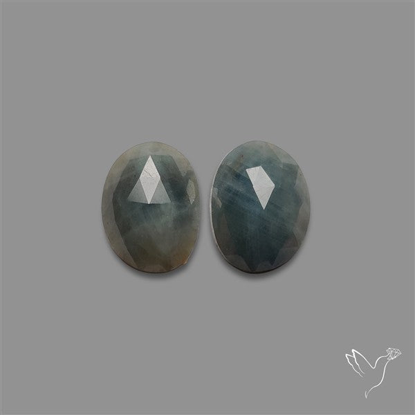 Rose Cut Sapphire Pair