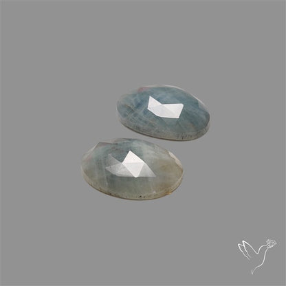 Rose Cut Sapphire Pair