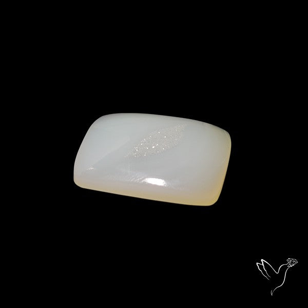 White Chalcedony Druzy Pocket