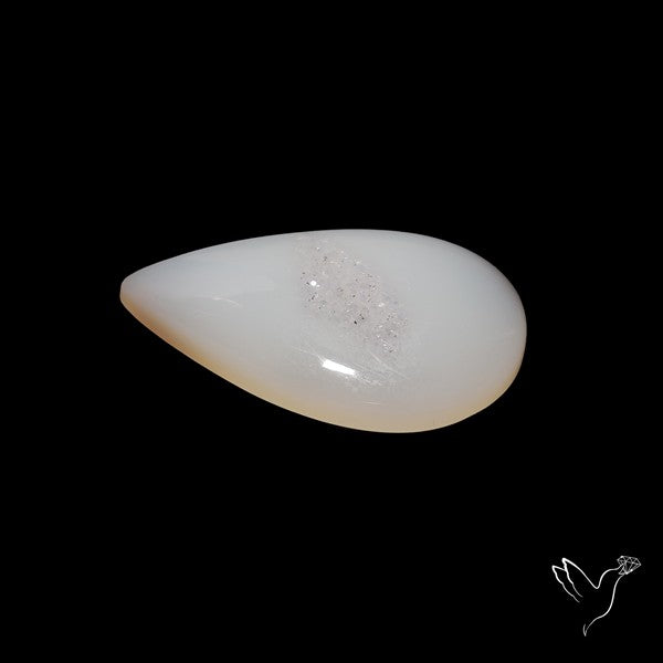 White Chalcedony Druzy Pocket
