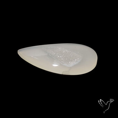 White Chalcedony Druzy Pocket