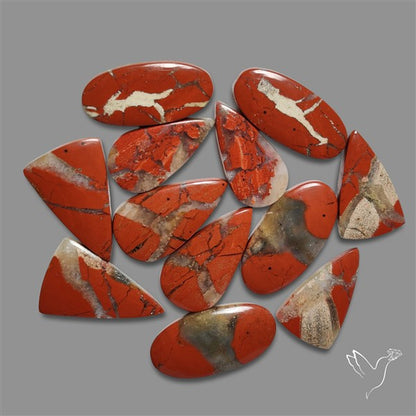 Brecciated Mookaite Cabochons Lot