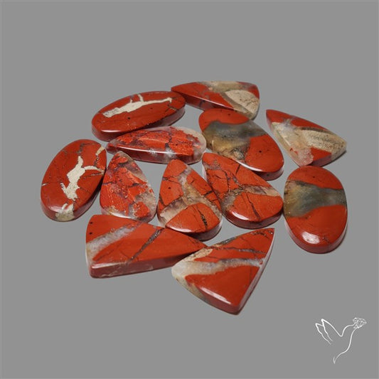Brecciated Mookaite Cabochons Lot