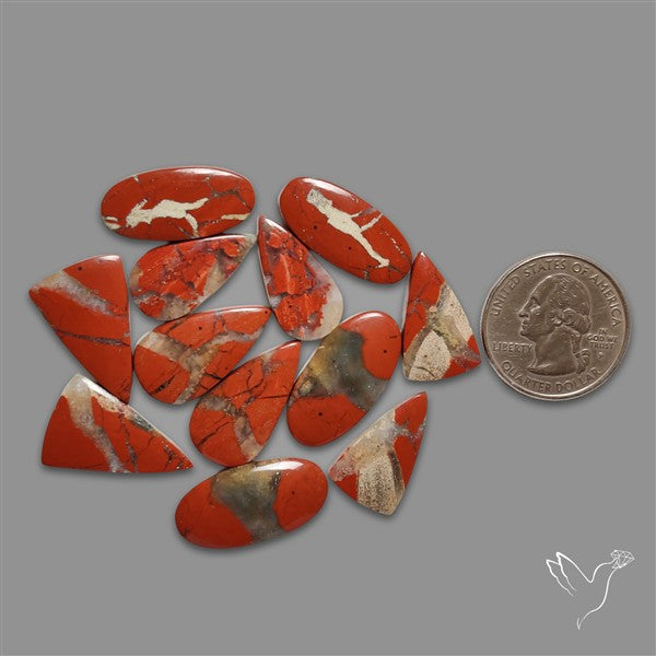 Brecciated Mookaite Cabochons Lot