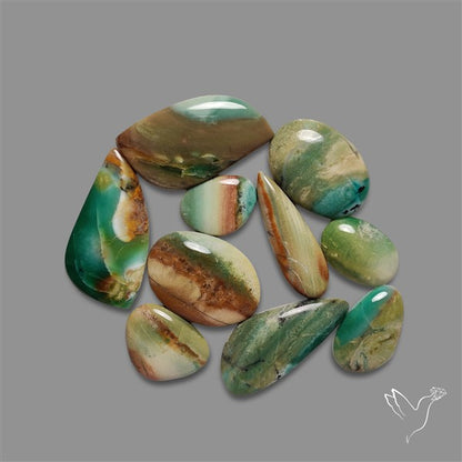 Peruvian Blue Opal Cabochons Lot