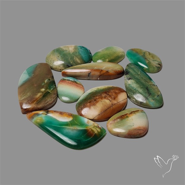 Peruvian Blue Opal Cabochons Lot
