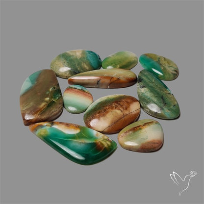 Peruvian Blue Opal Cabochons Lot
