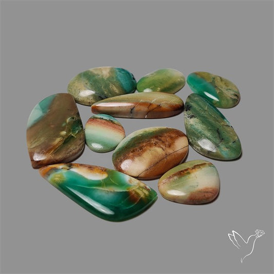 Peruvian Blue Opal Cabochons Lot