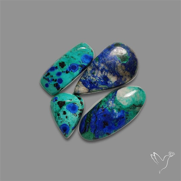 Azurite Chrysocolla Cabochons Lot