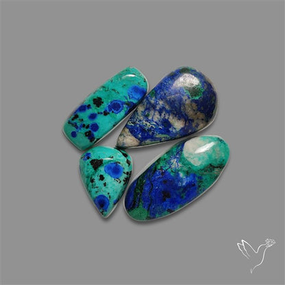 Azurite Chrysocolla Cabochons Lot