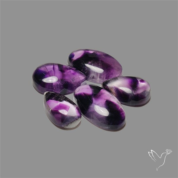 Trapiche Amethyst Cabochons Lot