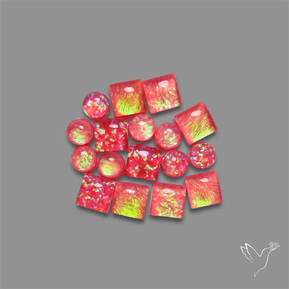 Pink Gilson Opal Doublets with Quartz Lot