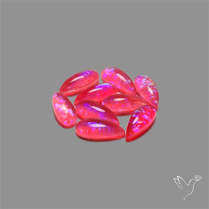 Pink Gilson Opal Doublets with Quartz Lot