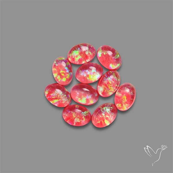 Pink Gilson Opal Doublets with Quartz Lot