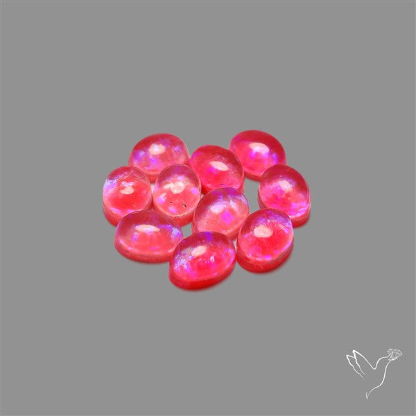 Pink Gilson Opal Doublets with Quartz Lot