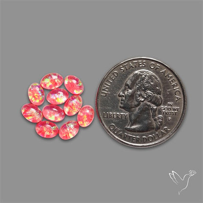 Pink Gilson Opal Doublets with Quartz Lot
