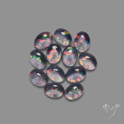 Pink Gilson Opal Doublets with Quartz Lot