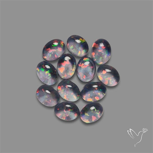 Pink Gilson Opal Doublets with Quartz Lot