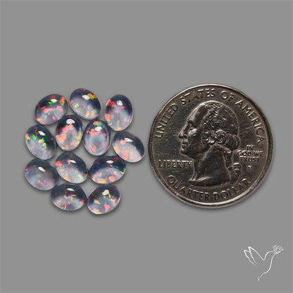 Pink Gilson Opal Doublets with Quartz Lot